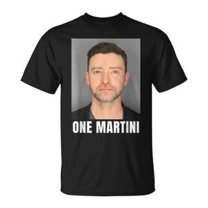 One Martini Tshirt Justin Timberlake Mugshot Tshirt